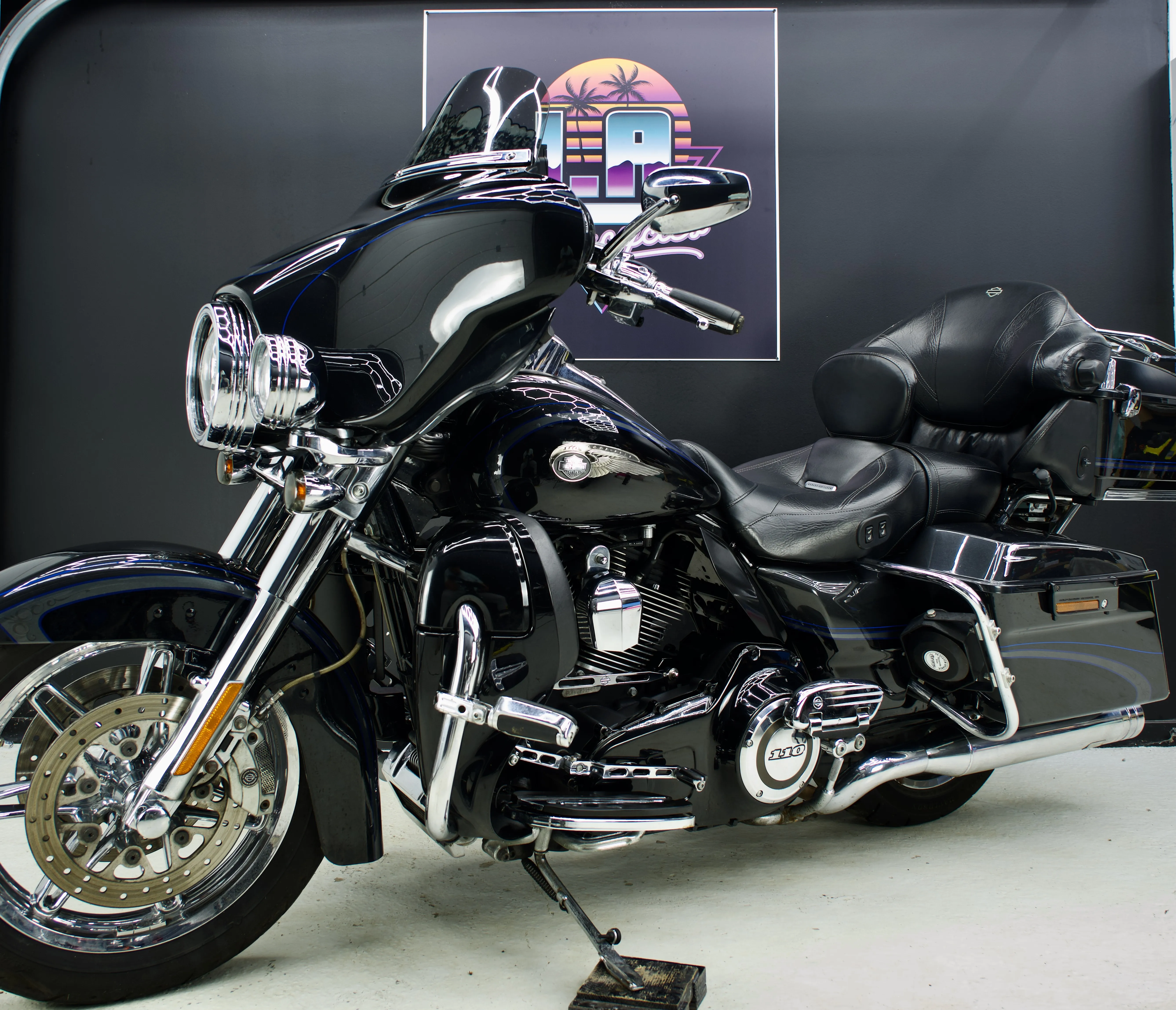 Vue de face avec éclairage LED