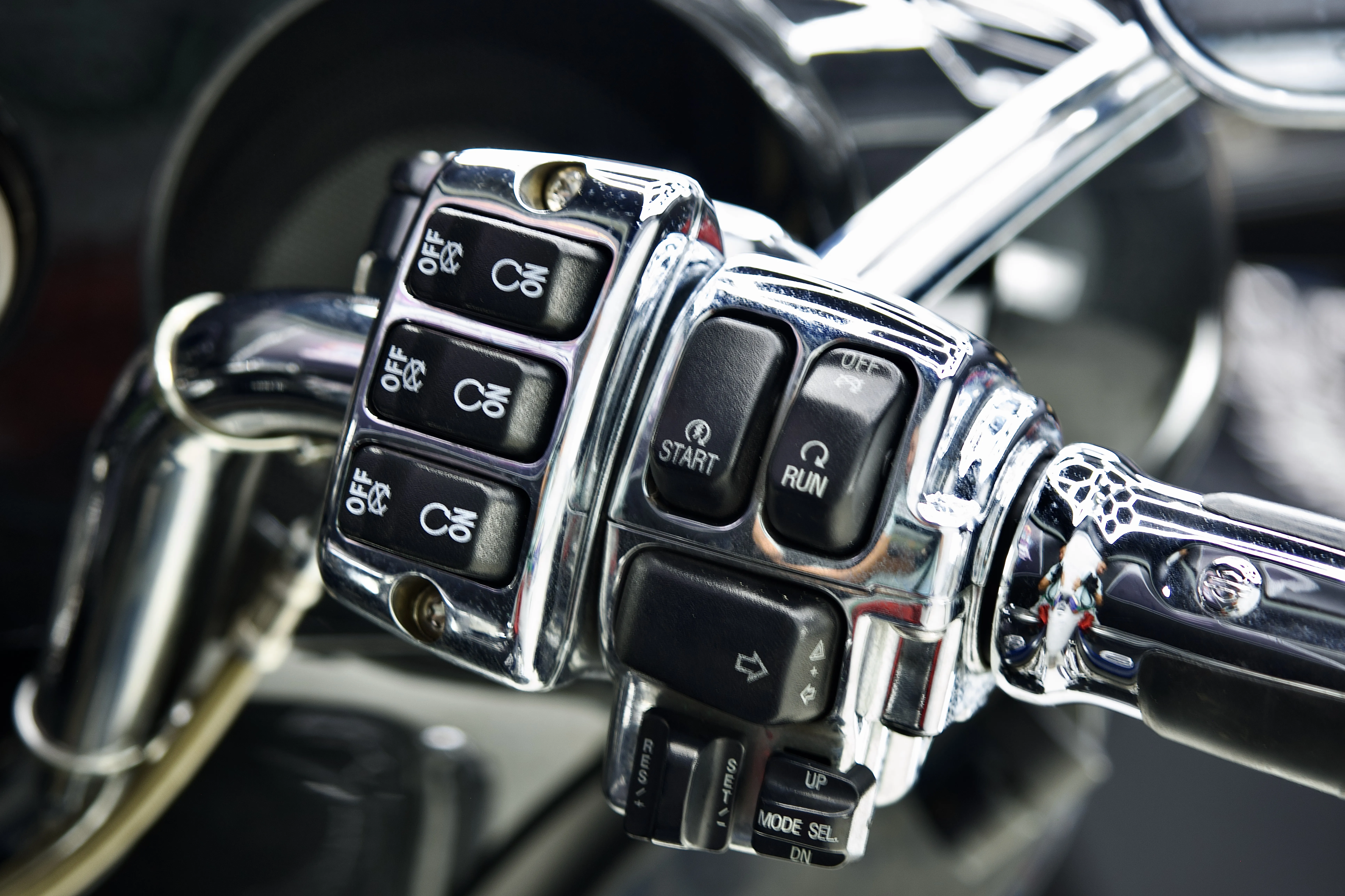 Vue du moteur Screamin' Eagle