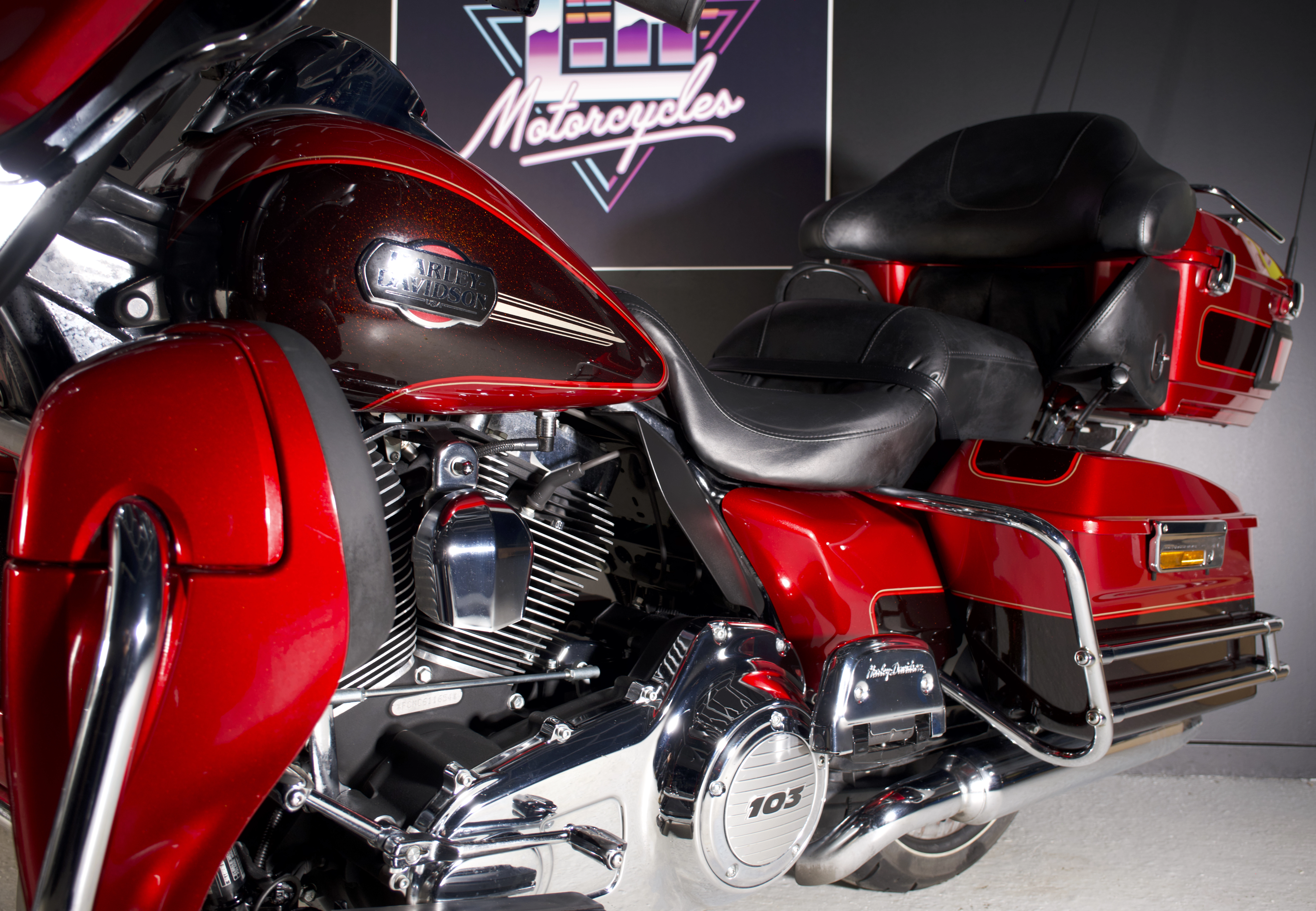 Vue latérale de l'Electra Glide