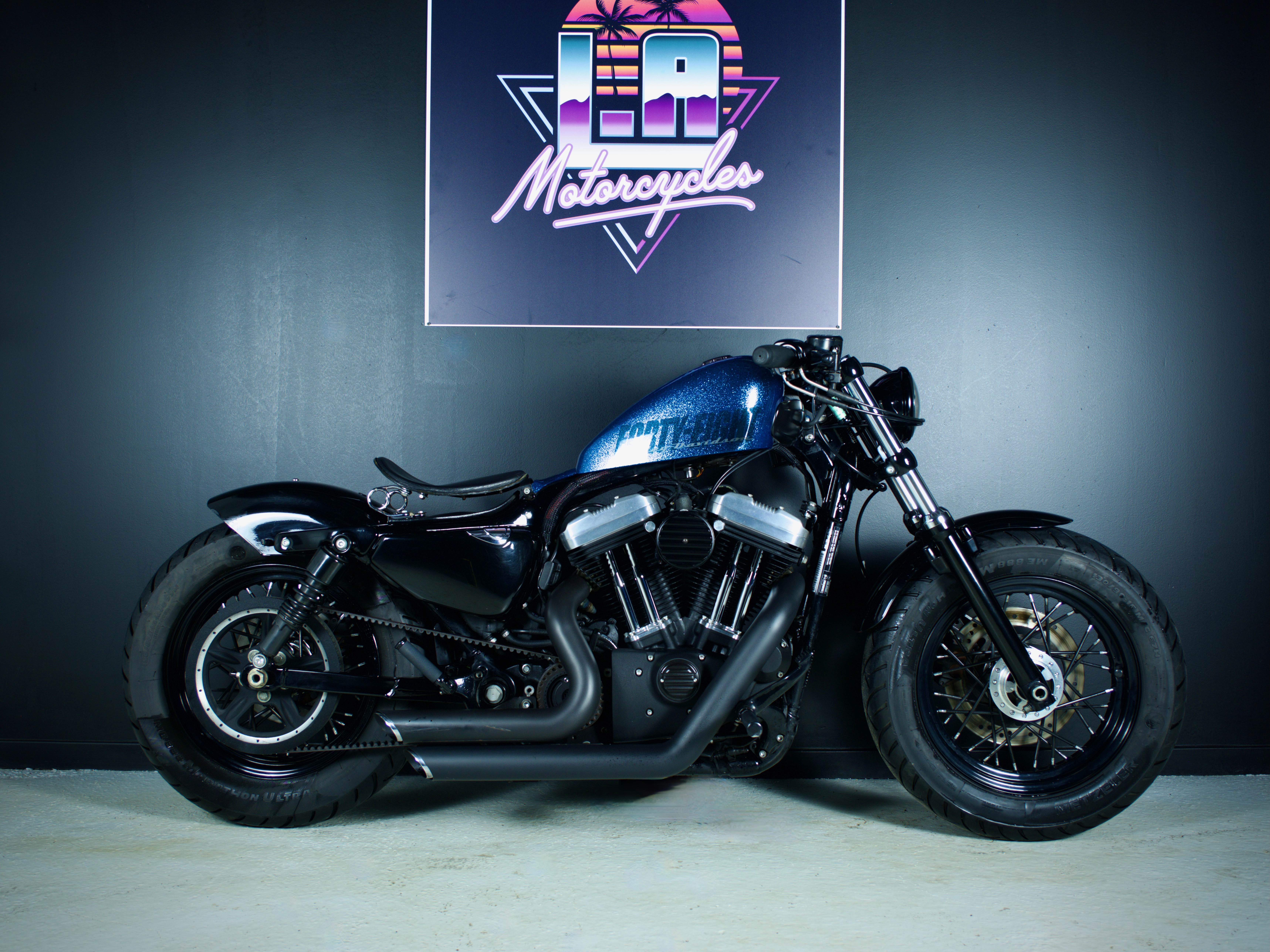 Vue du guidon drag bar et des commandes