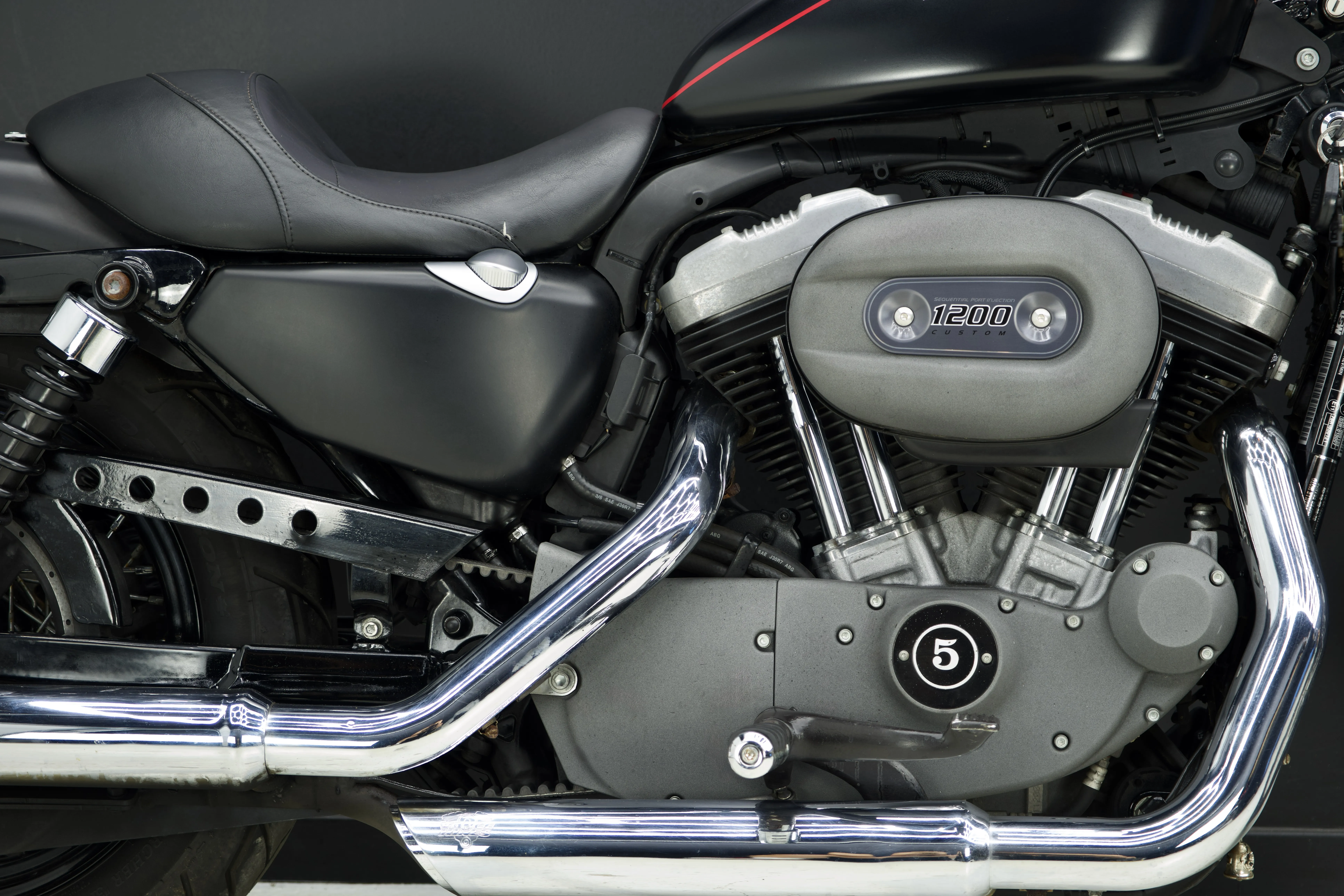 Vue du guidon et des commandes