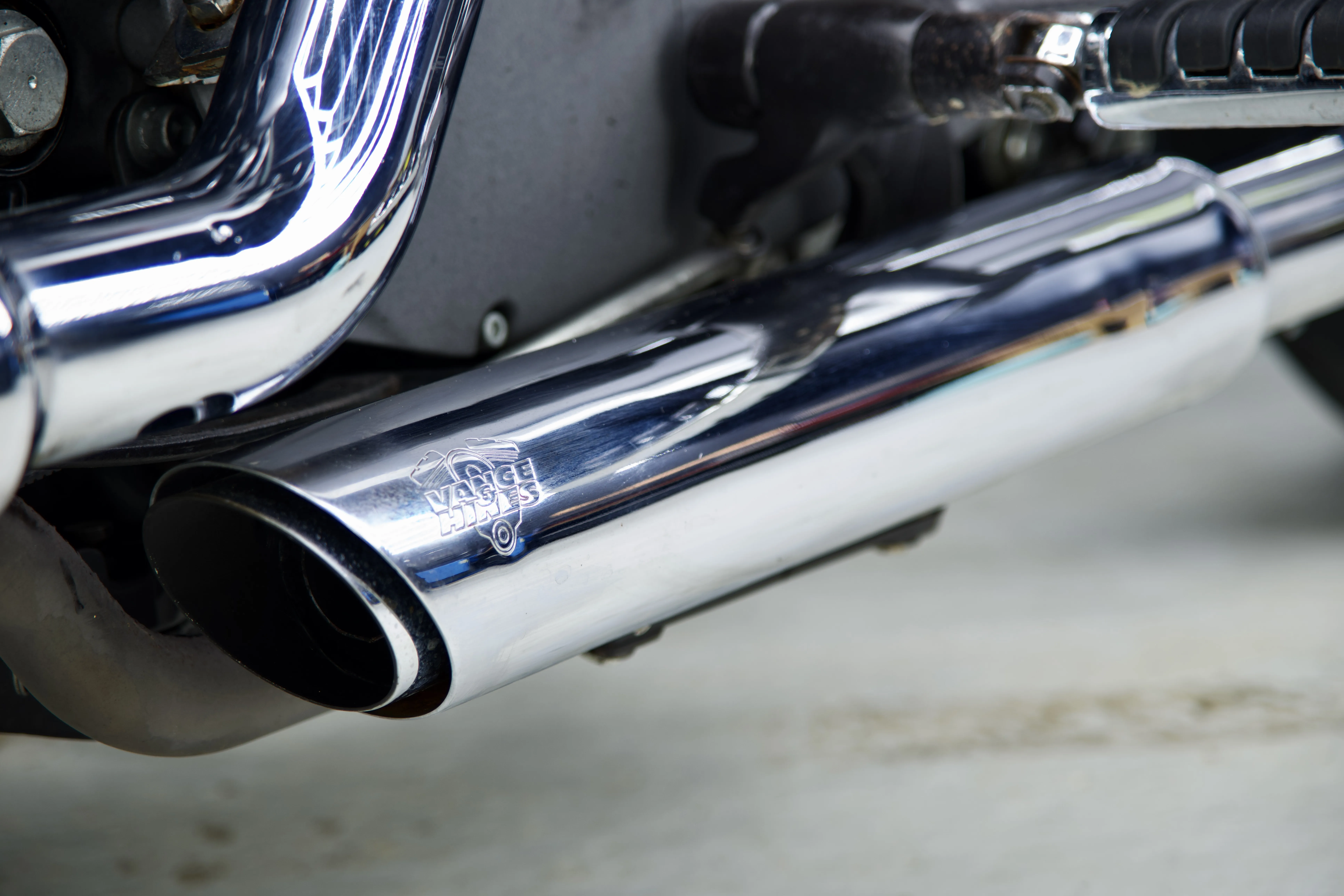 Vue arrière montrant le style bobber