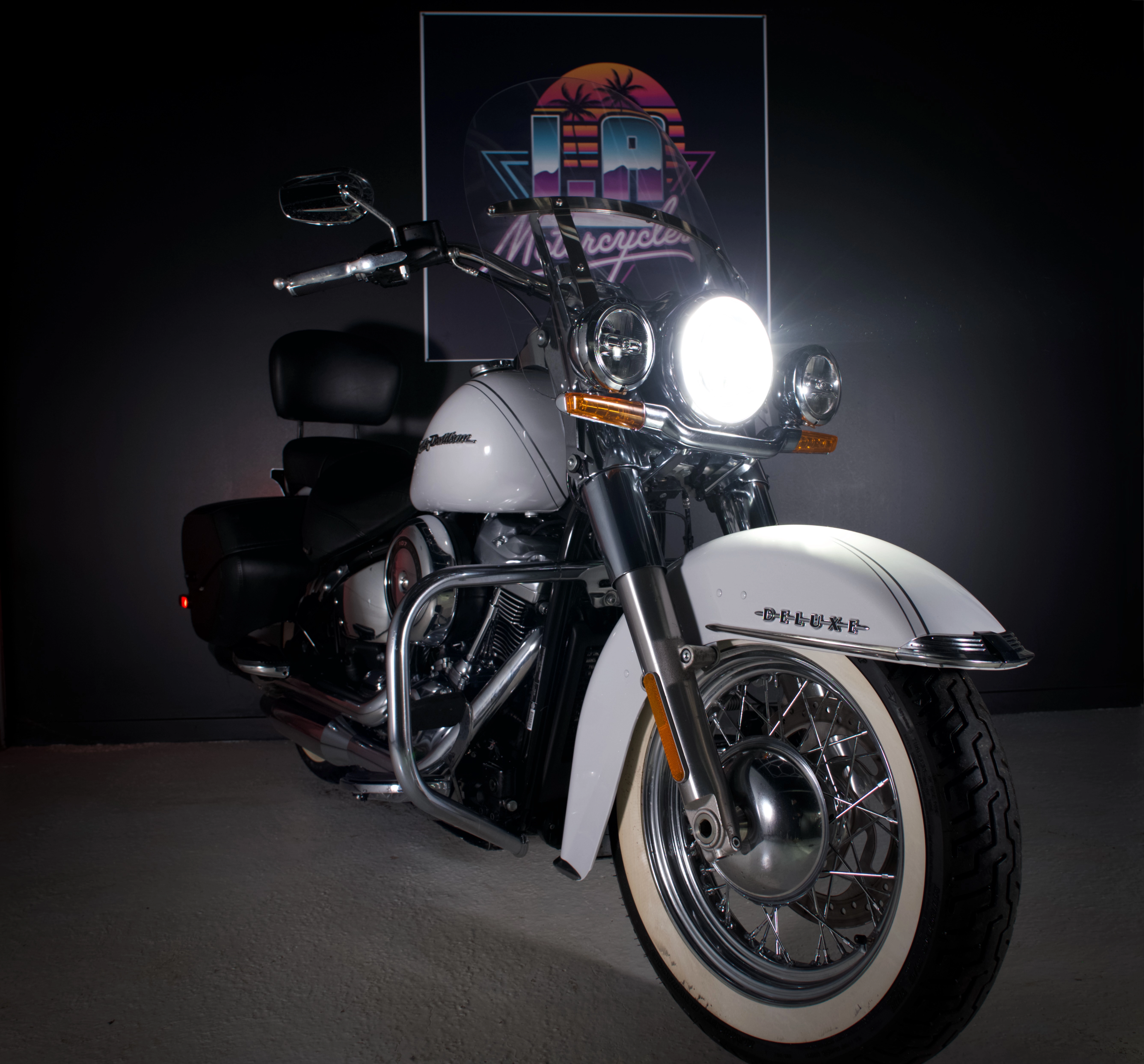 Vue latérale du Softail Deluxe