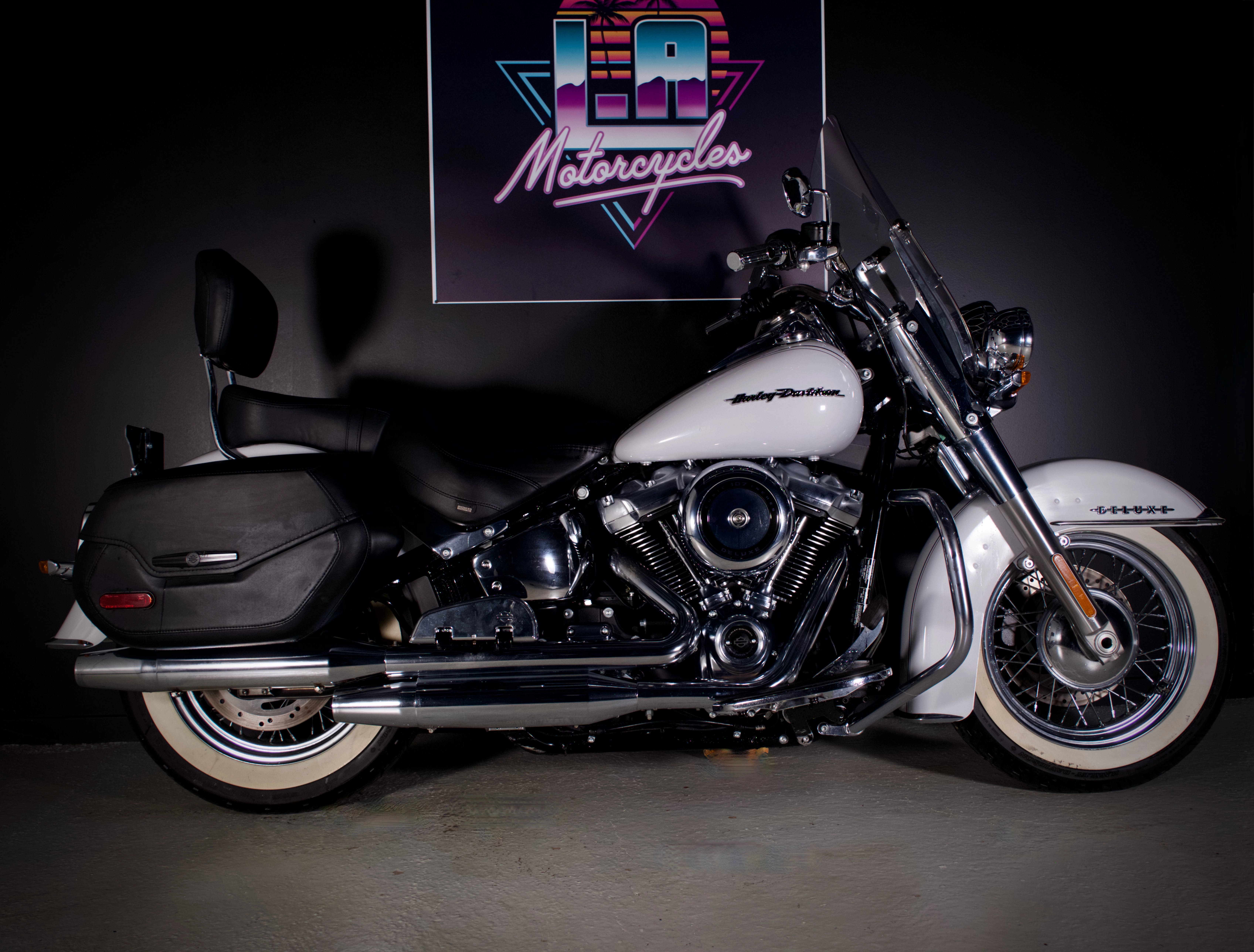 Vue des sacoches Harley